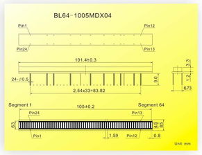 64段100mm 黄绿色 led光柱显示器件